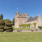Crathes Castle and Garden. The castle, built in the second half of the 16th century, is a superb example of a tower house of the period. A turreted tower house design from the 16th century with 17th century and 19th century extensions, east of Banchory.