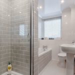 Newly refurbished bathroom with separate shower